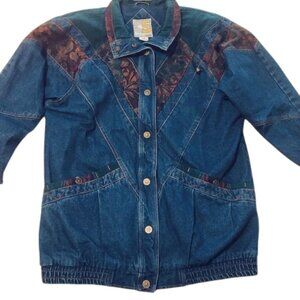 Vintage Women's Denim Tapestry Car Coat